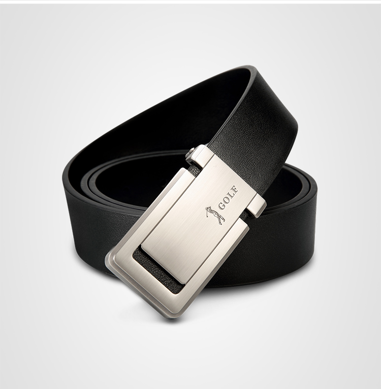 GOLF Top-Grain Leather Men's Belt with Buckle, Business Casual Trouser Belt, Gift Box Set, Gift for Boyfriend Or Father 11