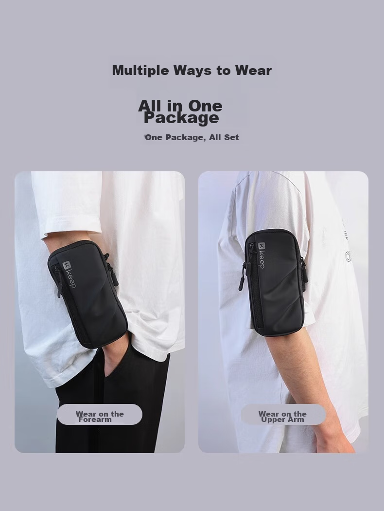 Keep Running Armband Phone Holder for Men And Women, Sports Arm Sleeve, Fitness Cycling Equipment, Water-Resistant Large Capacity Universal Arm Pouch 8