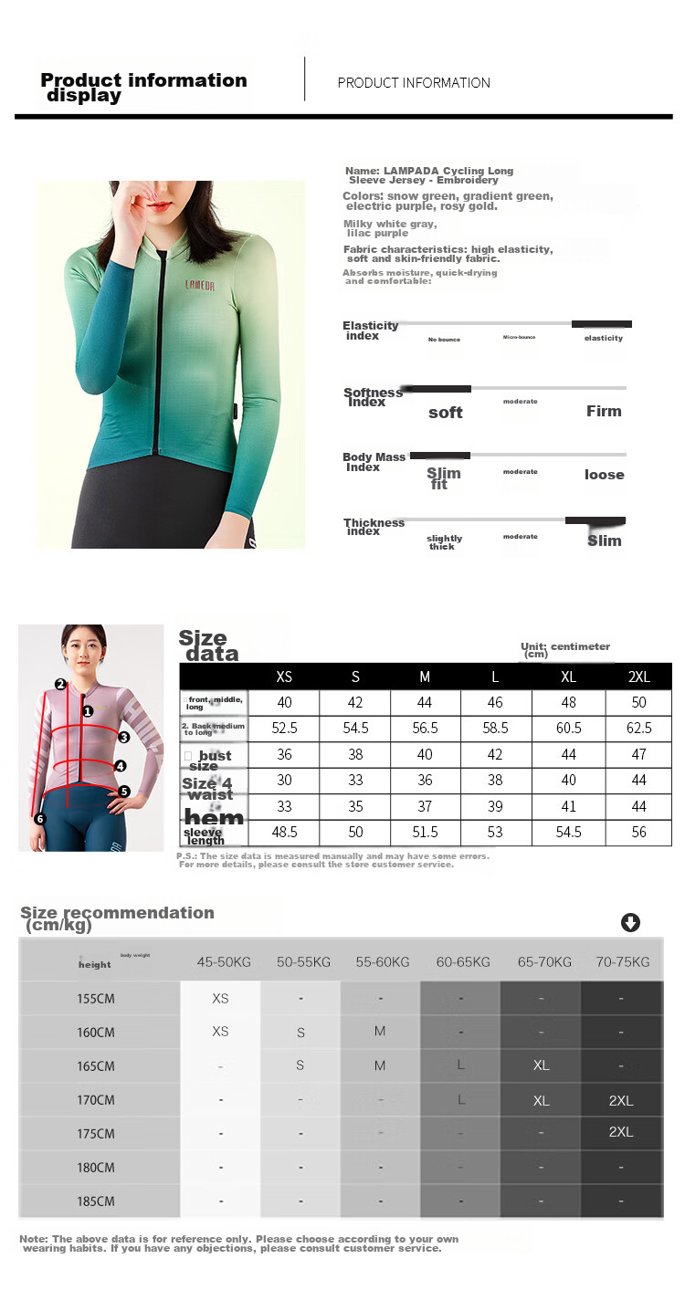 Lameda Women's Cycling Jersey, Long Sleeve, Spring And Summer Sun Protection, Breathable, Quick-Drying, Mountain And Road Bike Top, Cream White And Gray, Size L 6