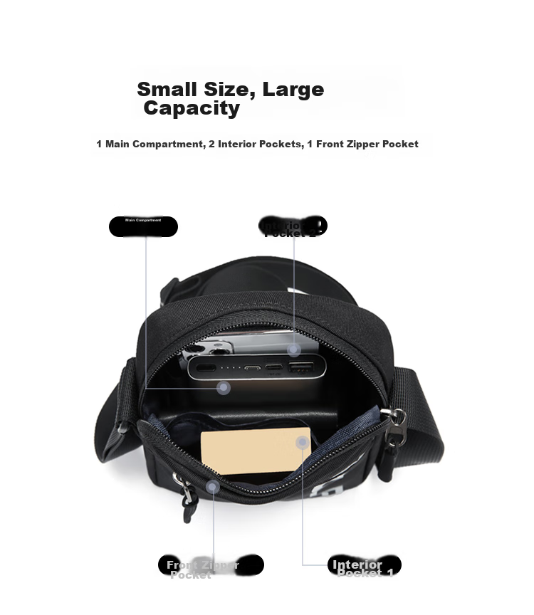 GOLF Shoulder Bag, Casual Crossbody Bag for Men, Lightweight Mini Phone Bag, Small Backpack for Women, Water-Resistant Hanging Bag, Sports Bag 6
