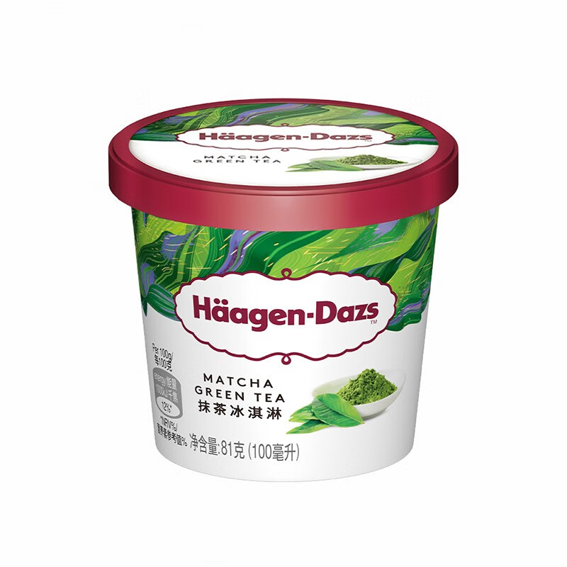 哈根达斯（Haagen-Dazs）经典抹茶口味冰淇淋 100ml/杯 雪糕