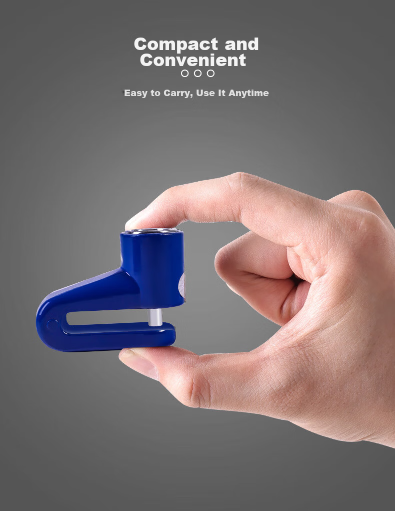 BIKEBROS Mountain Bike Lock, Electric Bicycle Lock, Motorcycle Disc Brake Lock, Anti-Theft Bicycle Lock with Lock Rack, Black 9