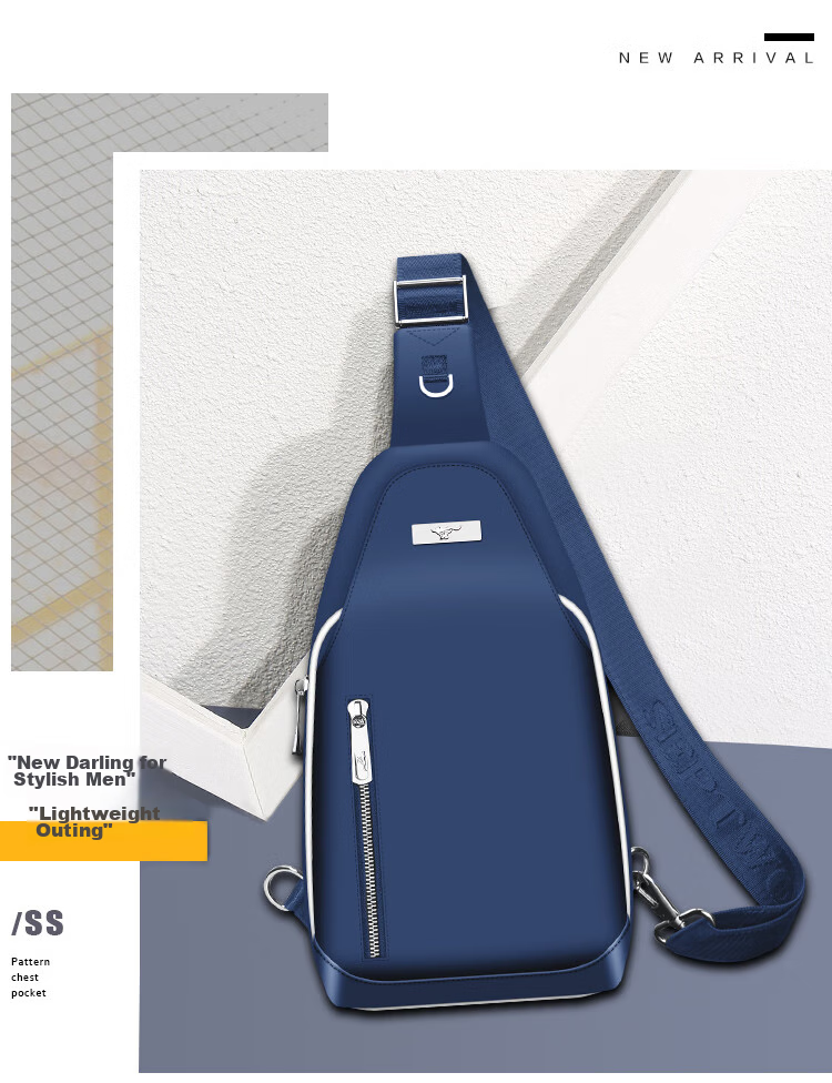SEPTWOLVES Shoulder Bag, Men's Crossbody Bag, Chest Pack, Travel Commute Casual Oxford Cloth Trendy Messenger Bag, Travel Backpack 2