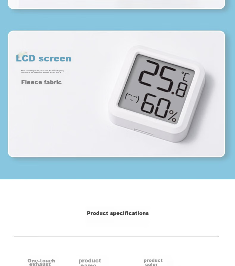 Deli Mini Indoor Temperature And Humidity Meter for Home Use, Baby Room Thermometer And Hygrometer, Children's Office Supplies, White 15