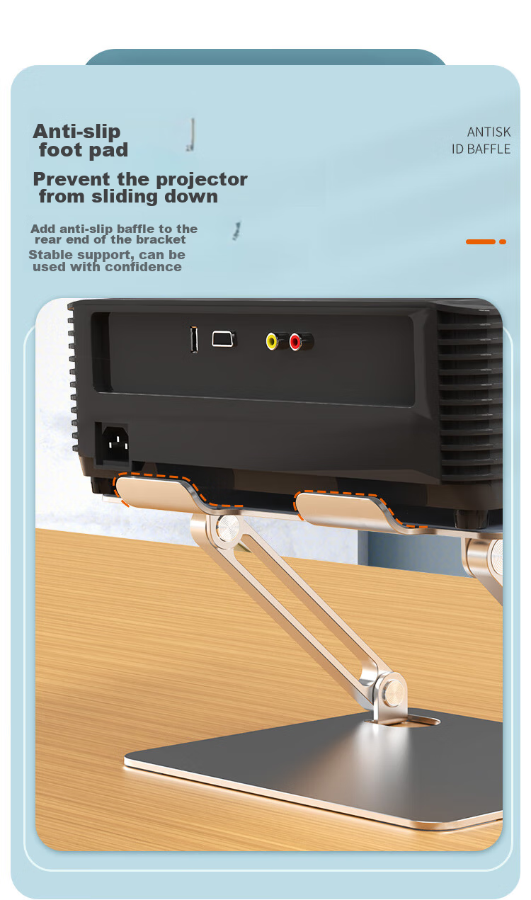 HAILE Projector Stand, Desktop Rotating, Home Bedside Suitable for XGIMI, Jmgo, Dangbei, Xiaomi And Other Projectors with Strap AY-7 6