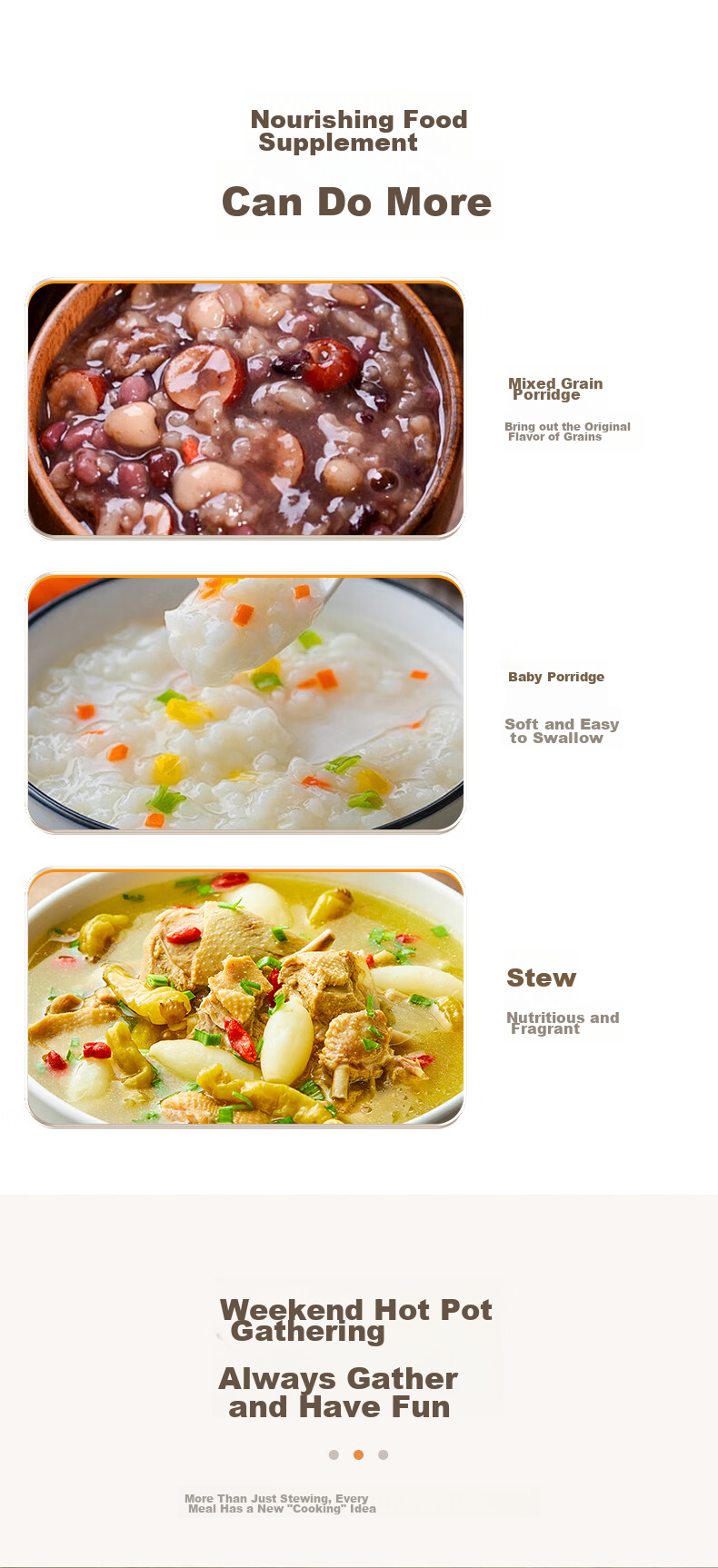 SUPOR Electric Stew Pot, Electric Stew Cup, Double Boiler for Cooking, Home Use Porridge And Soup Pot, Bird's Nest Stew Cup, 4.5L White Porcelain Inner Pot, Soup Pot with Steaming And Stewing Functions, DZ25YC876 Multifunctional Pot 10