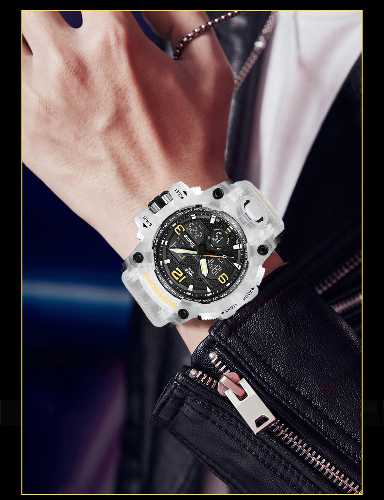 MAX-G Sports Watch for Men And Teenagers, Multi-Functional Luminous Dual Display Electronic Watch for Middle School, High School Students And Young Adults, Back to School 9
