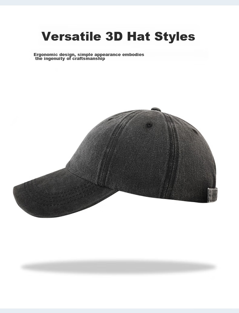 FitonTon Men's Baseball Cap Spring Summer Sun Protection Duckbill Hat Korean Fashion Large Head Circumference Wide Brim Outdoor Cap 6