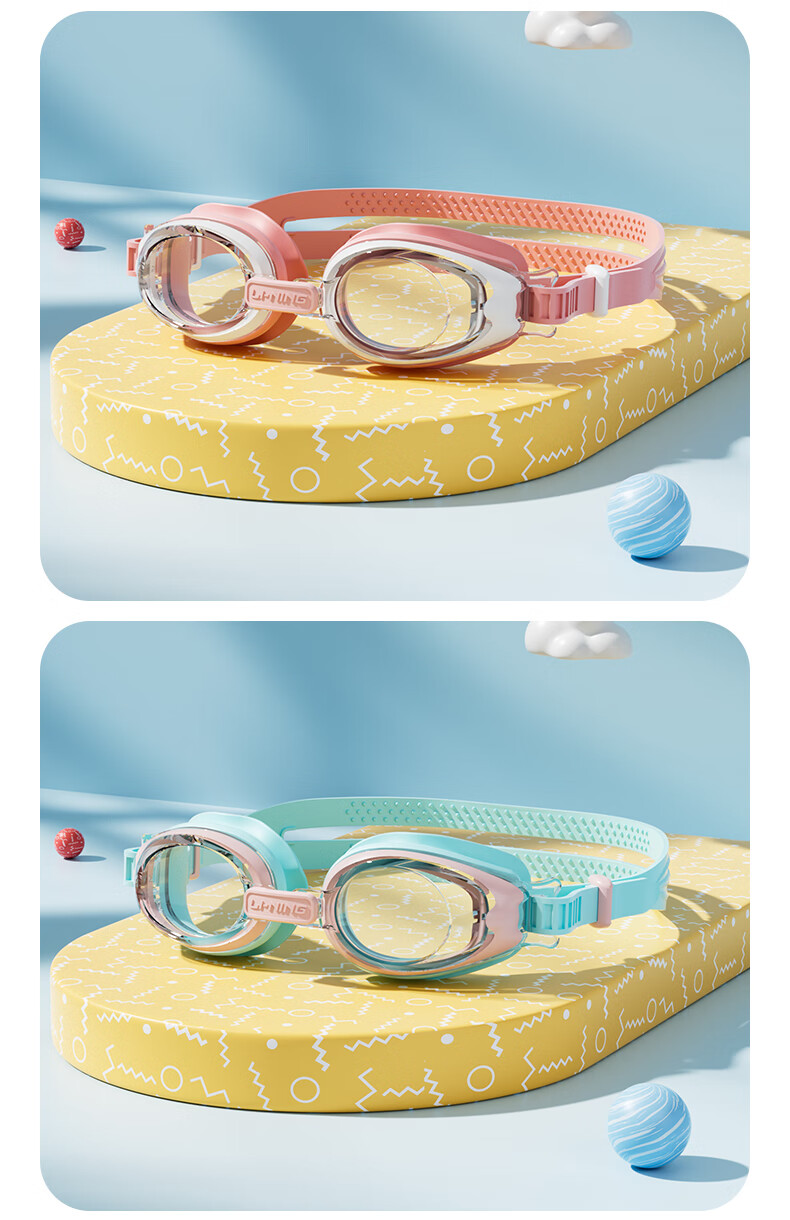 Li-Ning Children's Swimming Goggles for Boys And Girls, High-Definition Anti-Fog Waterproof Training Swim Glasses 2544 Purple 7