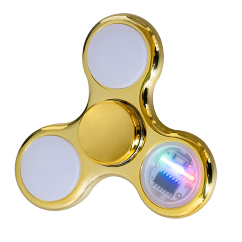 Bailishuang Finger Spinner, Golden Glowing Fidget Spinner, High-Tech Stress Relief Toy, Children's Birthday Gift