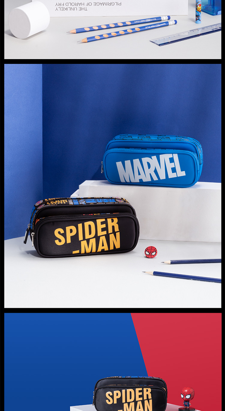 Disney Captain America Large Capacity Dirt-Resistant Pencil Case for Elementary Students School Supplies Graduation Gift 11