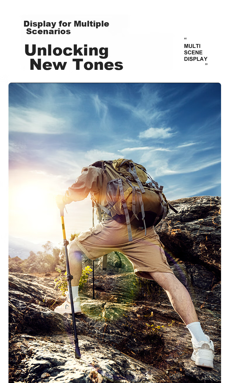 TAN XIAN ZHE Hiking Poles, Professional Outdoor Folding Trekking Poles, Aluminum Alloy Ultra-Light Telescopic Walking Equipment, Cane 14
