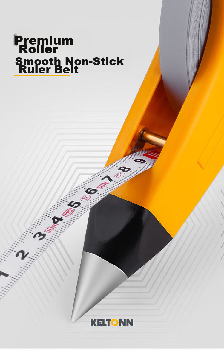 KELTONN 50-Meter Handheld And Stand-Up Steel Tape Measure, Cross-Shaped Long Tape Measure, Engineering Ruler, Measuring Tape, Meter Ruler, Renovation Measuring Tape 3