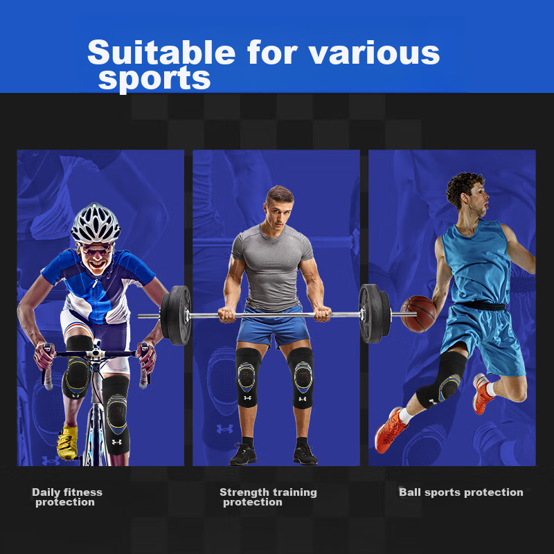 Under Armour Lightweight Knee Brace for Sports, Running, Basketball, Meniscus Protection, Warmth, Patella And Knee Support for Men And Women, Black, Size L