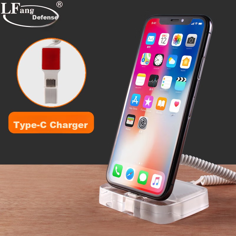 LFang CJ3.5 Mobile Phone Anti-Theft Device Display Stand, Charging Anti-Theft Alarm Cabinet, Anti-Theft Chain, Suitable for Type-C Interface