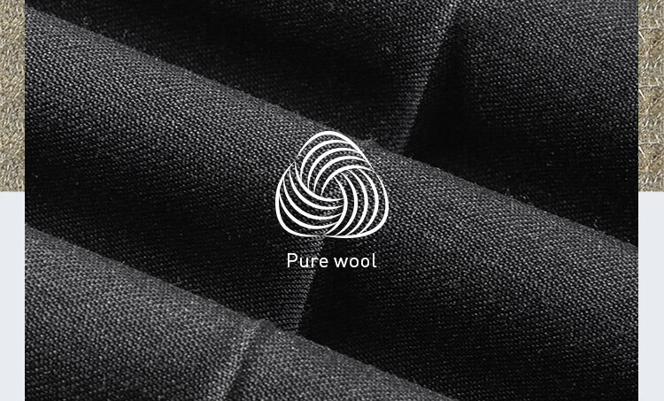 ROMON Men's Wool Business Straight-Leg Dress Pants Spring and Autumn Casual Suit Trousers Work Pants 4