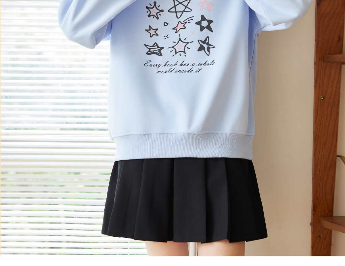 Halo Queen Women's Sweatshirt, Spring And Autumn Round Neck, Letter Print, Fashionable Versatile Comfortable Casual Pullover Top, New Product H143W1028 39