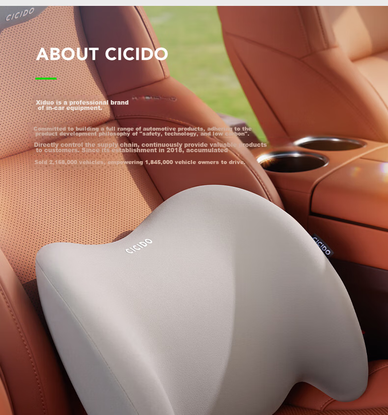 CICIDO Car Headrest And Lumbar Support Set, Neck Pillow And Back Cushion for Car Seat, Lumbar Support And Backrest Pillow 19