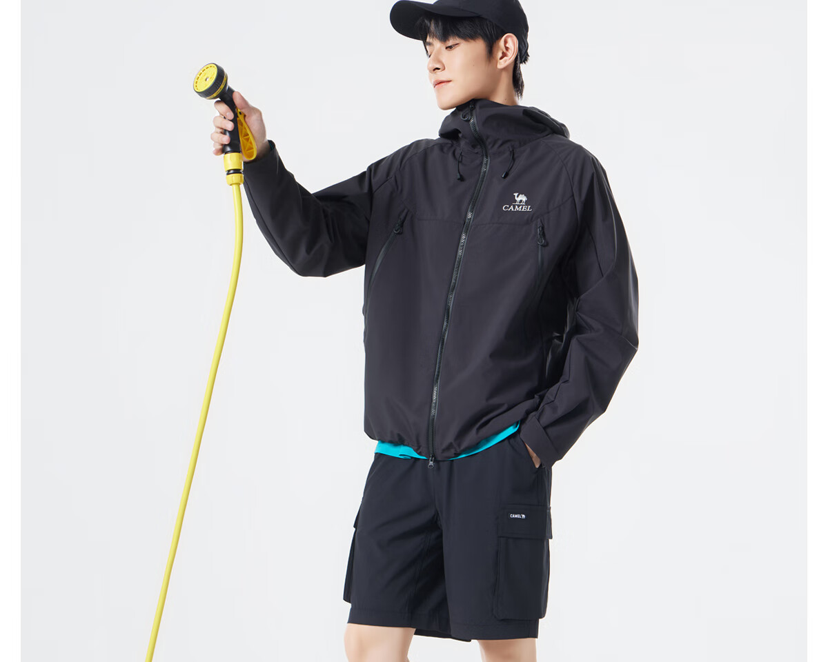 CAMEL Outdoor Jacket 2.0, Men's And Women's Mountain Hiking Wear, Windproof And Water-Resistant Travel Coat, M15BAKI063 4