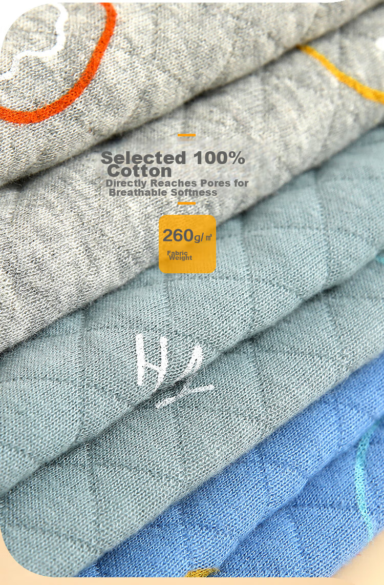Hodohome Children's Thermal Pants, Boys' Three-Layer Padded Thickened Autumn Pants, for Older Children, Air Layer Cotton Single Pants, 273 140 11