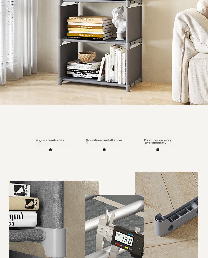 Jialiren Floor-Standing Bookshelf, Student Desktop Simple Bookshelf, Dormitory And Home Multi-Functional Storage Rack 2