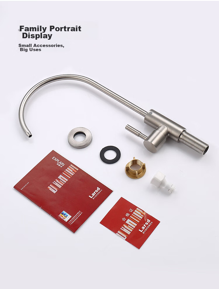 Larsd Direct Drinking Water Faucet, Kitchen Pure Water Purifier Tap, 4-Point Single Cold 304 Stainless Steel Faucet LD803 13