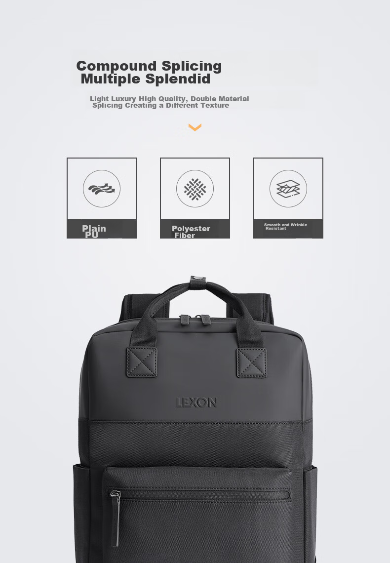 LEXON Backpack for Men, 15-Inch Laptop Bag, Travel Couple Backpack, Casual Student Schoolbag, Valentine's Day Gift 6