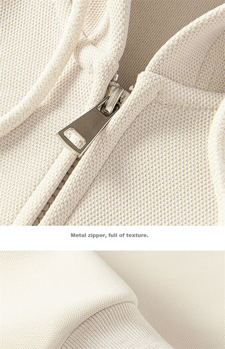 GENIOLAMODE Men's Hoodie Sweatshirt, Autumn Season, Loose-Fitting Casual Simple Versatile Heavyweight 300G Men's Clothing, Apricot Color, Size M 21