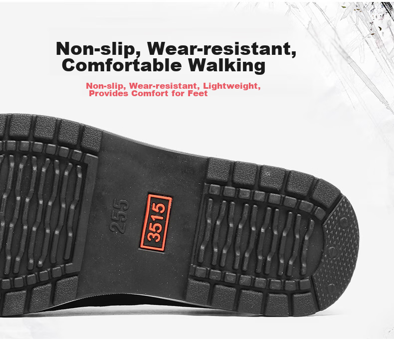 3515 Old Beijing Cloth Shoes for Men, Work Shoes, Soft-Soled Casual Shoes, Breathable Slip-On Traditional Cloth Shoes, Black, Size 38 8