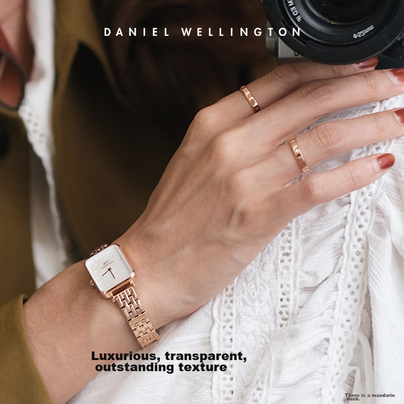 Кольцо Daniel Wellington DW221, женское, парное, звездное, покрытие розовым золотом, размер 50