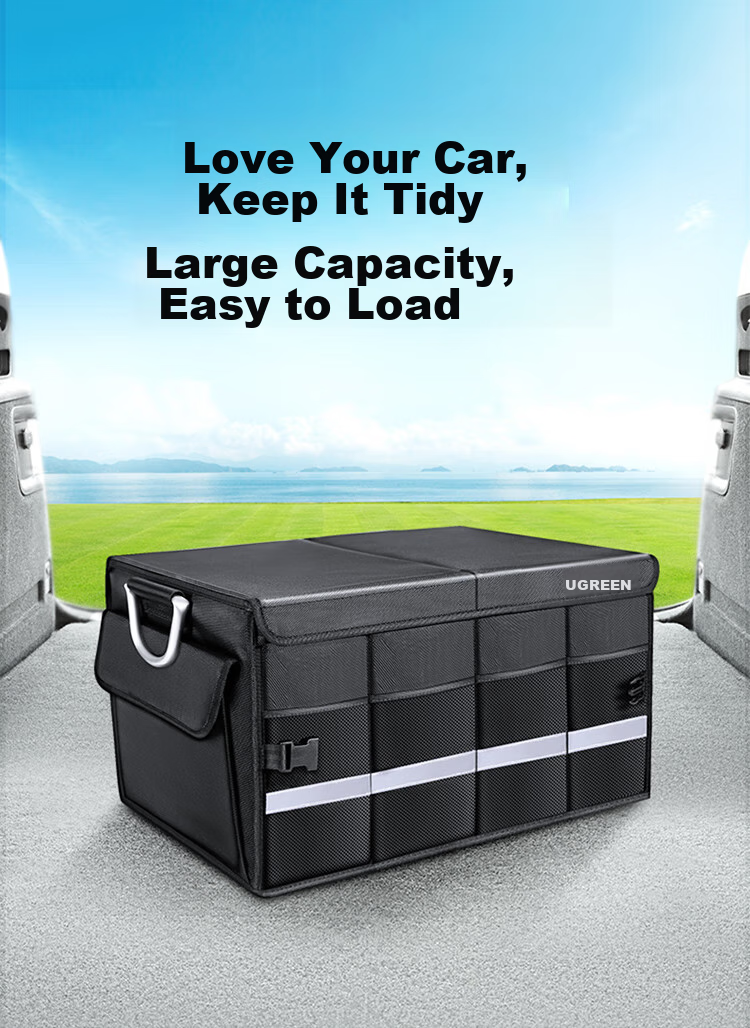 Outekaile Car Trunk Storage Box, Vehicle Organizer Container, Foldable Storage Box for Car Use, Automotive Accessories 2