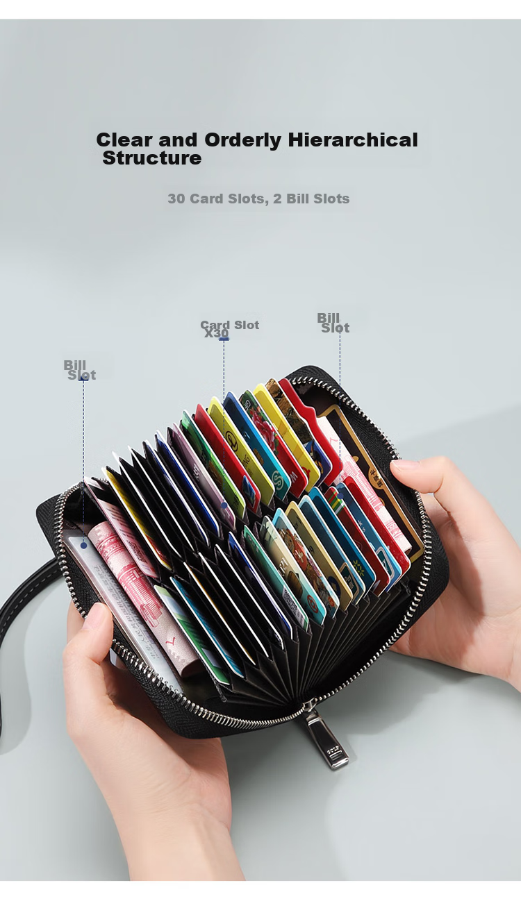 GOLF Card Holder for Men, Multi-Slot Anti-Theft Wallet, Bank Card Holder, Large Capacity Coin Purse, Business Card Holder, Card Case Gift Box Set 6