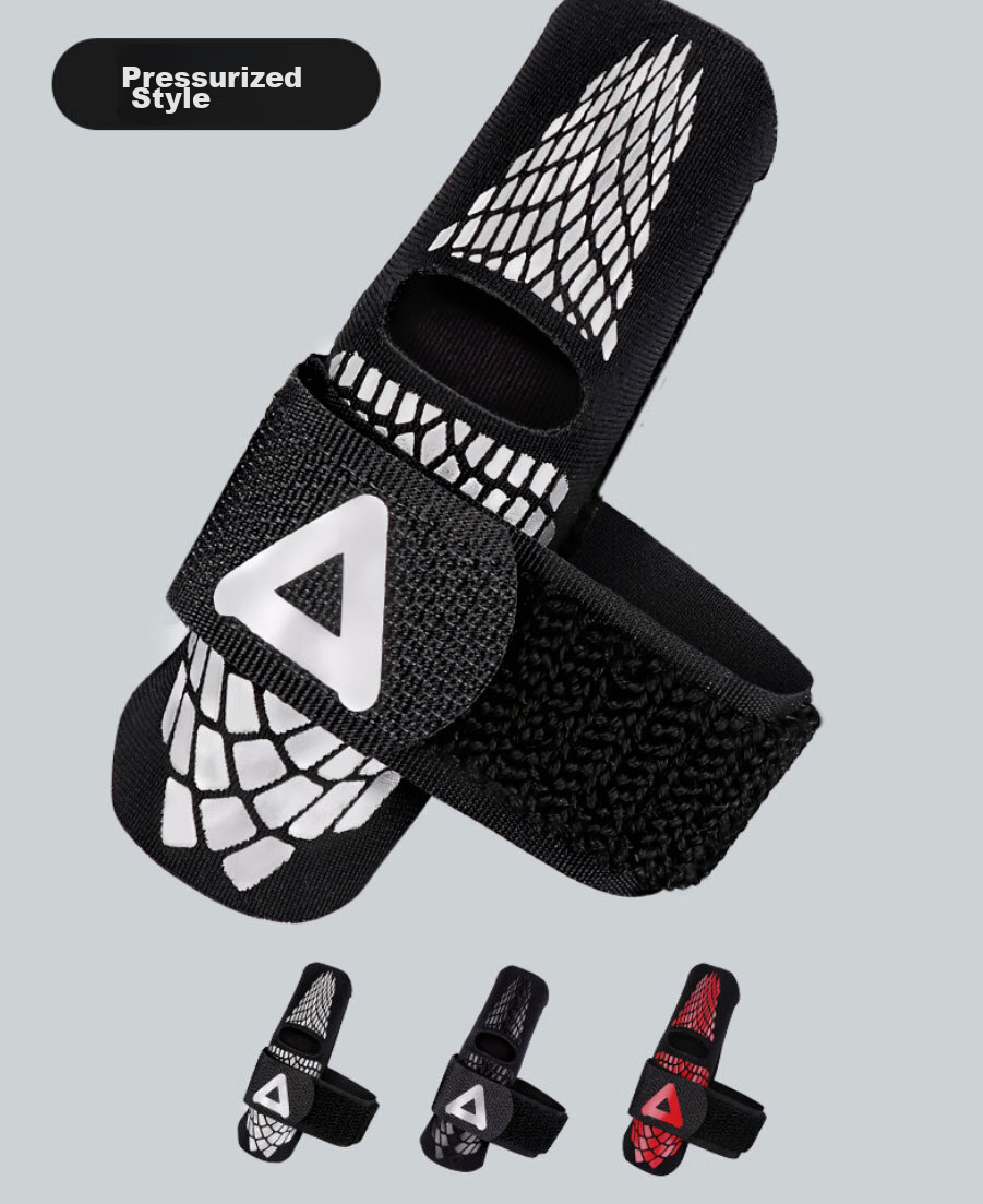 AQ Finger Immobilization Protective Sleeve for Sports, Basketball, Volleyball, Black And Red Dragon Scale Pressure-Fit Model, Single Pack B30928L/XL 18