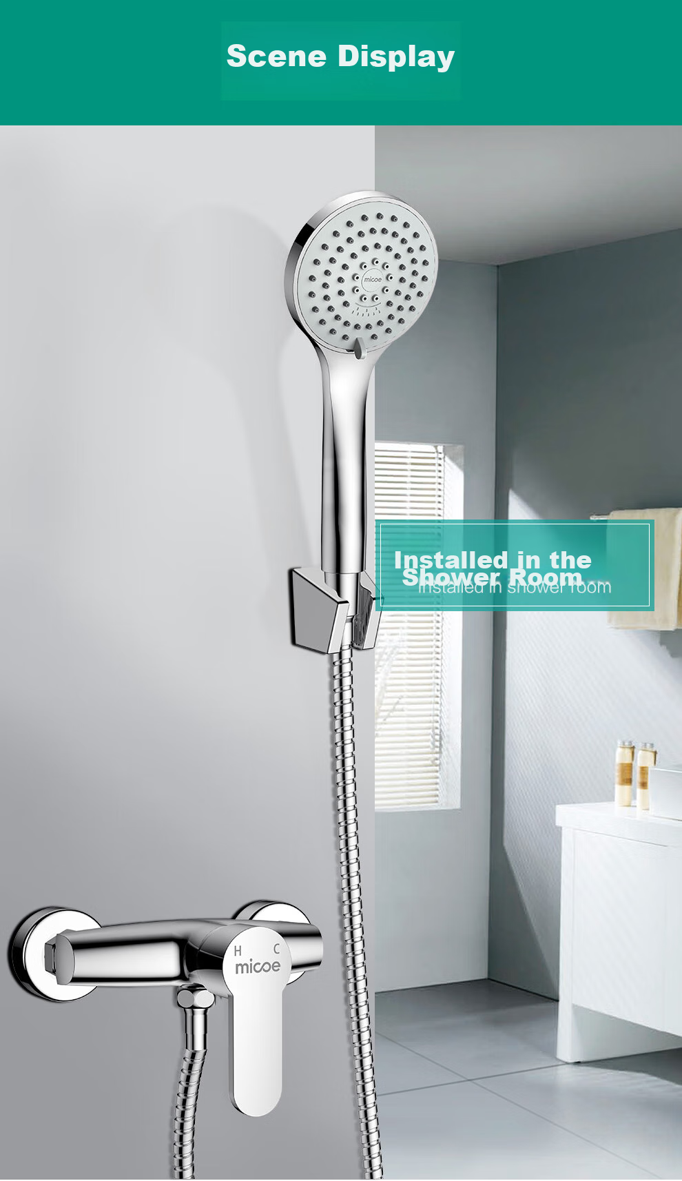 MICOE Bathroom Shower Head Set, High-Pressure Shower Head And Bathtub Shower Set M-A3023 11