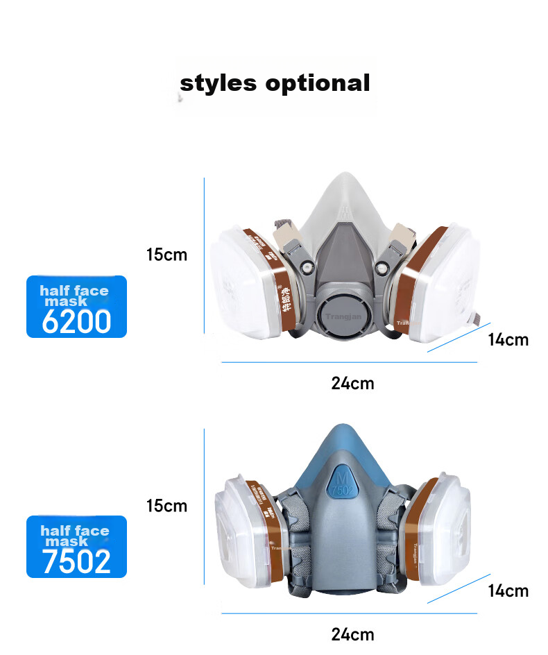 Telangjing Gas Mask Respirator for Protection Against Organic Gases, Chemicals, Grinding, Cement, Painting, Woodworking, And Pesticide Use 8