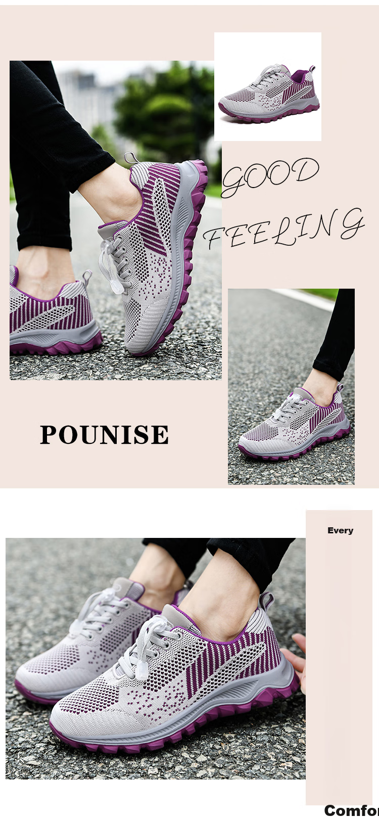 Pounise Elderly Women's Shoes, Middle-Aged And Elderly Mom Shoes, Lightweight Comfortable Walking Shoes, Grandma Travel Sports Shoes, PJJ-2063, Jujube Red, 38/240(1.5) 6