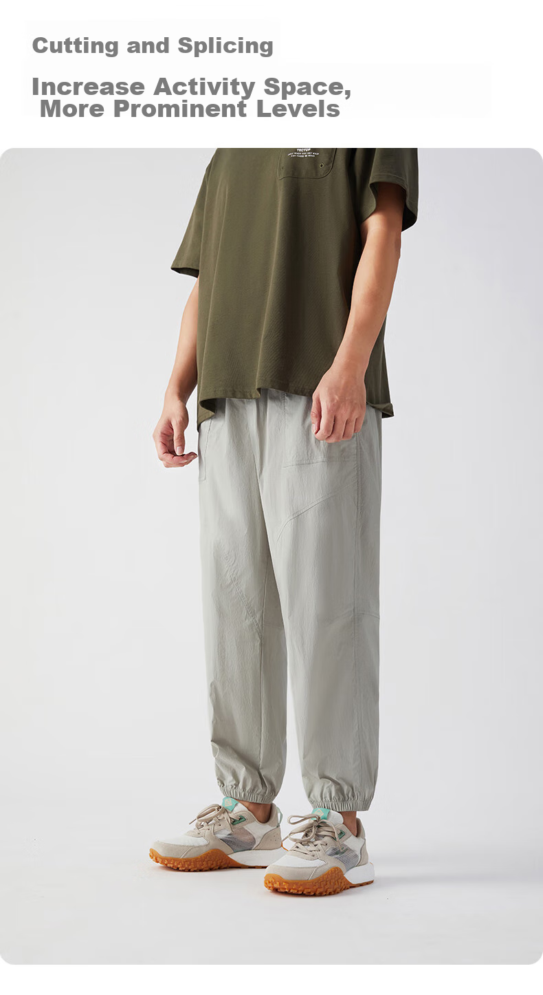 TECTOP Hiking And Casual Pants, Lightweight Spring And Summer Elastic Quick-Dry Trousers, 2422247XX Men's Style, Olive Green, Size M 13