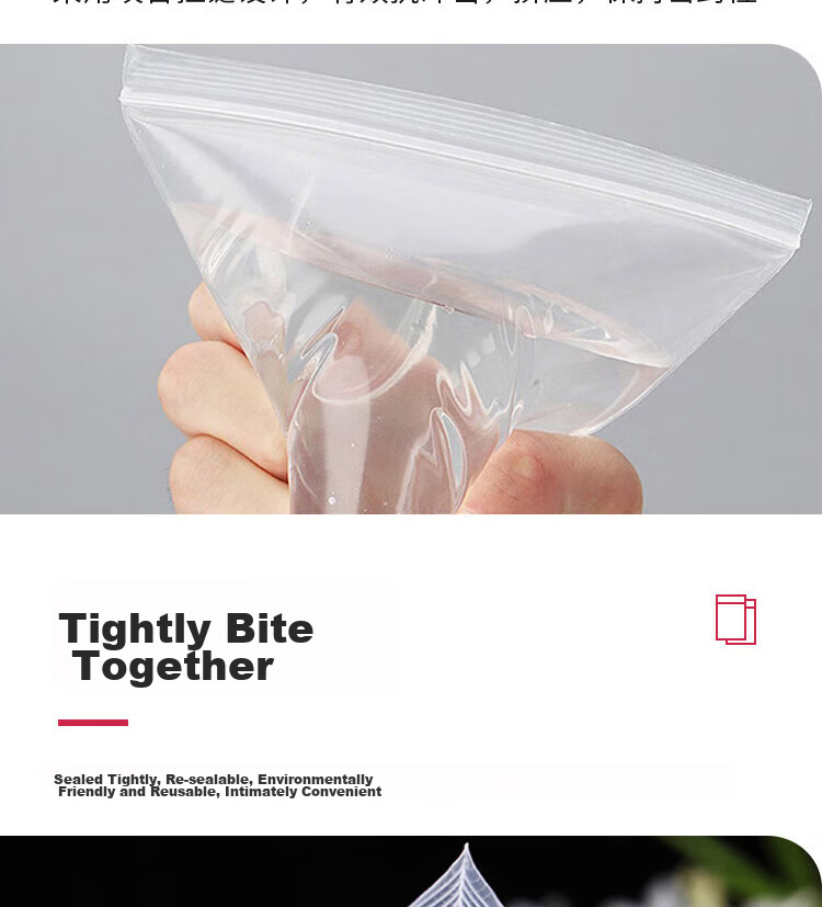 Ouliwen Food-Grade Self-Sealing Bags, Large Size 8, Thickened Transparent, for Medicine And Tea Storage, Sealing Bags, PE Cling Film Plastic Bags, 17*25cm, 100 Pieces 8