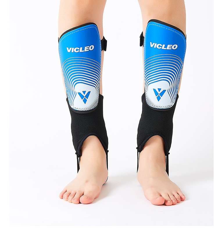 VICLeO Soccer Shin Guards for Children, Football Protective Gear, One Pair V821218 Size S (Straps + Ankle Support) 7
