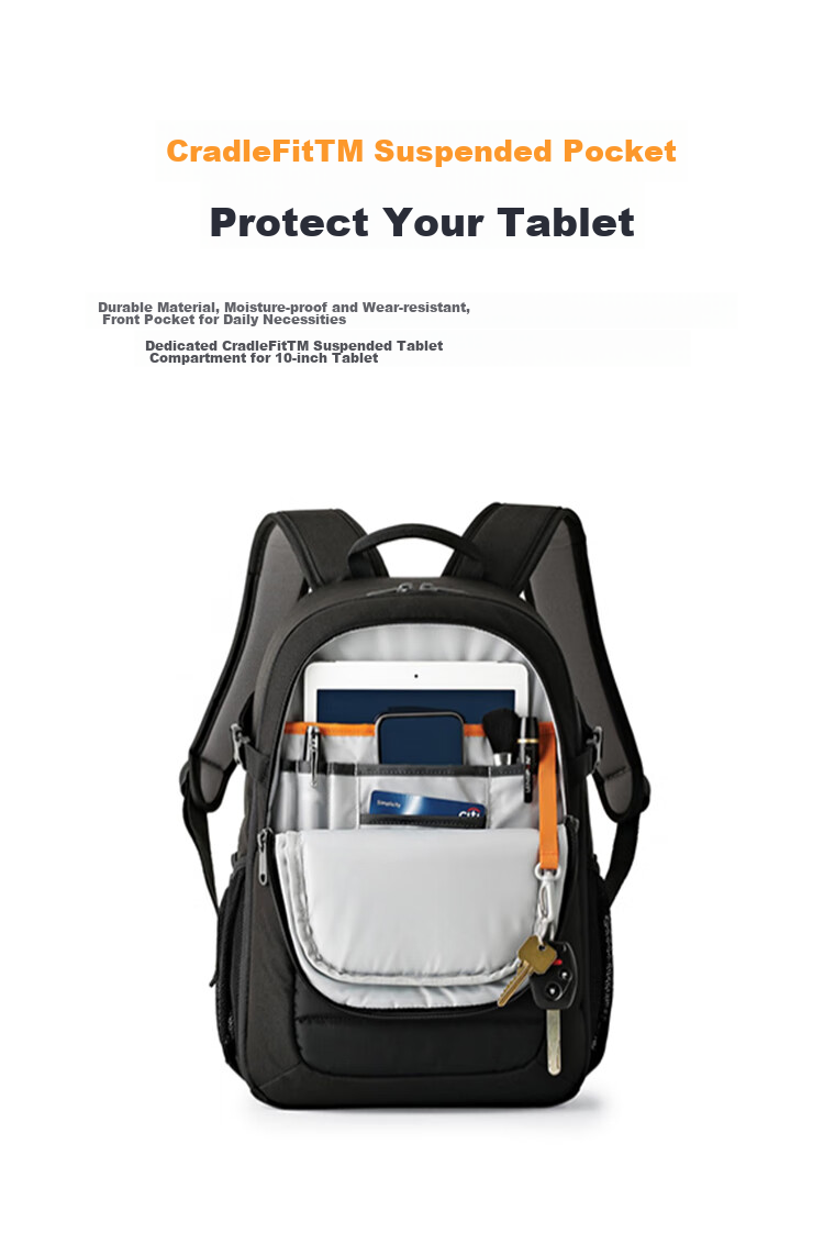 LOWEPRO Leshebao Camera Bag, Tahoe BP150 Backpack Photography Bag for Men And Women, Sports Camera Bag for DSLR And Mirrorless Cameras, Multifunctional Portable Drone Bag, Gray (LP37232-PWW) 7