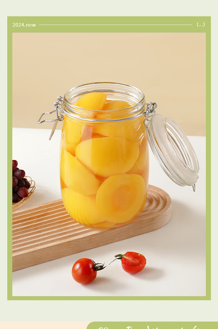 Baijie Glass Sealed Jar Food Grade Storage Jar 1000ml *2 Plum Wine Bottle Pickle Jar Canning Bottle 6