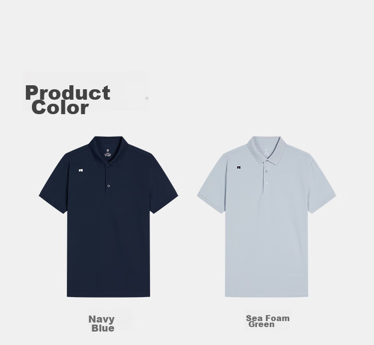 JD Original [Lightning Quick-Dry] Men's Short-Sleeve Polo Shirt, Men's T-Shirt, Men's Clothing, Navy Blue, M 22