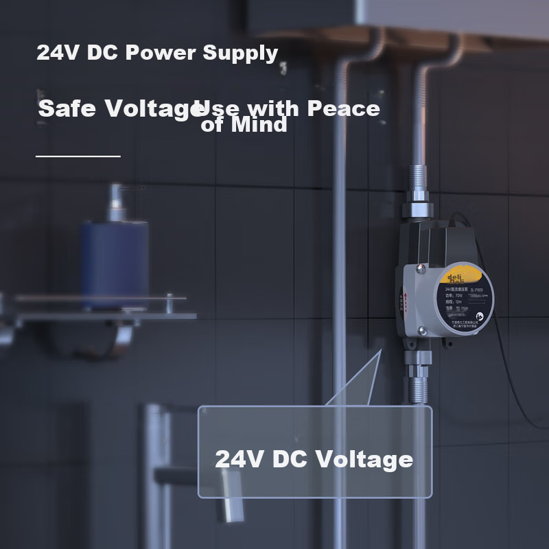 Deli Fully Automatic Booster Pump, Household Water Heater Tap Water Pressure Pump, DC Pump, Small 70W Water Pump, DL-ZYB70