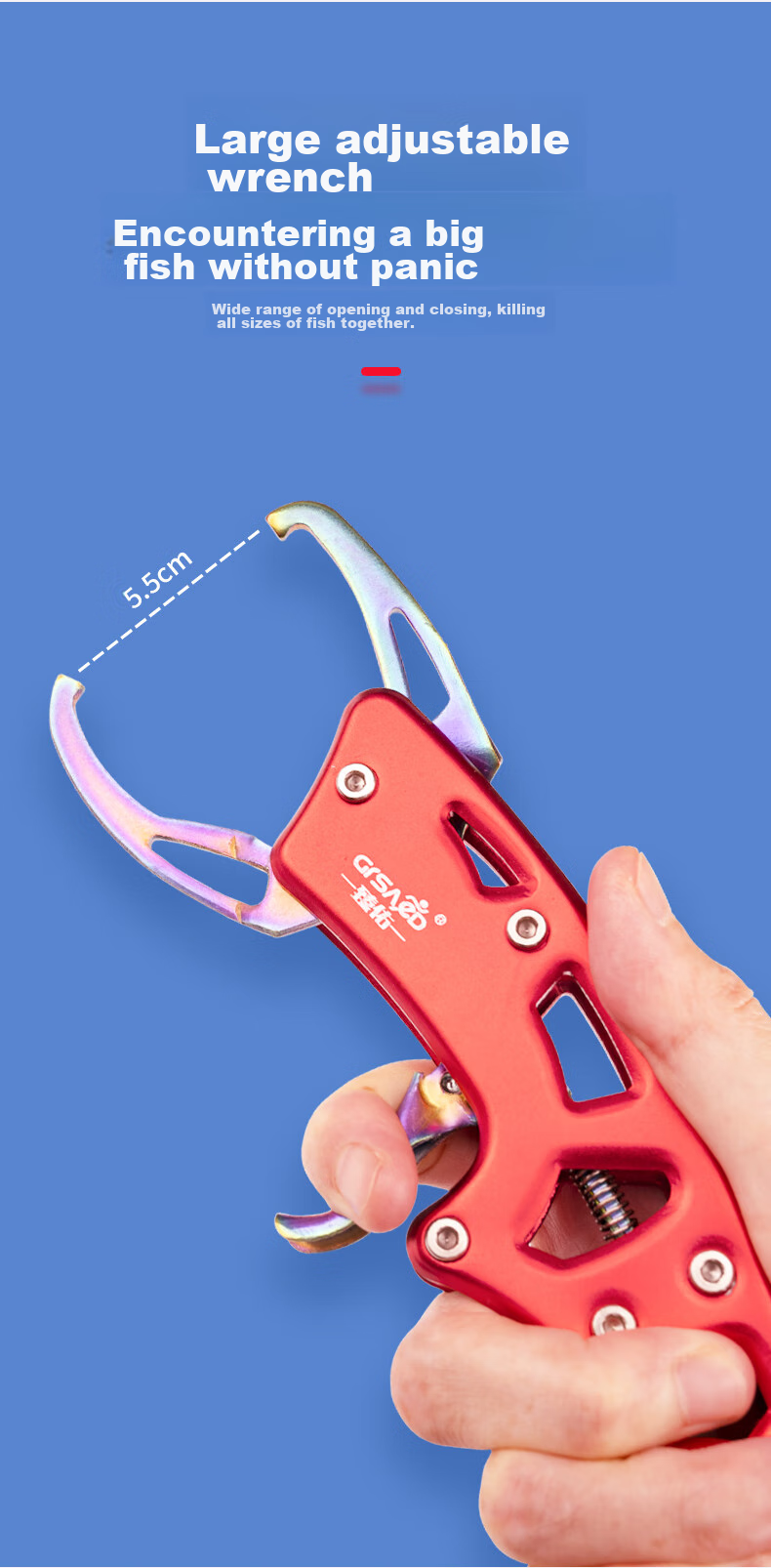 Grased (Grsaed) Fishing Eagle Model Fish Controller Aluminum Alloy Fish Controller Lure Pliers Fish Grabber Lure Pliers 5