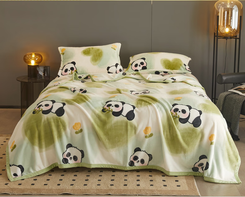 Hengyuanxiang Coral Fleece Blanket, Nap Office Throw, Bed Use Thick Winter Bed Sheet, Single Milk Flannel Small Blanket 2