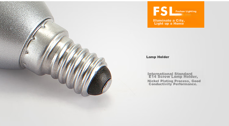 Foshanzhaoming Crystal Lamp Bulb, Candle-Shaped, Pointed Crystal Bulb, Small Screw Base E14, Silver, 6.5W, Cool White Light 20