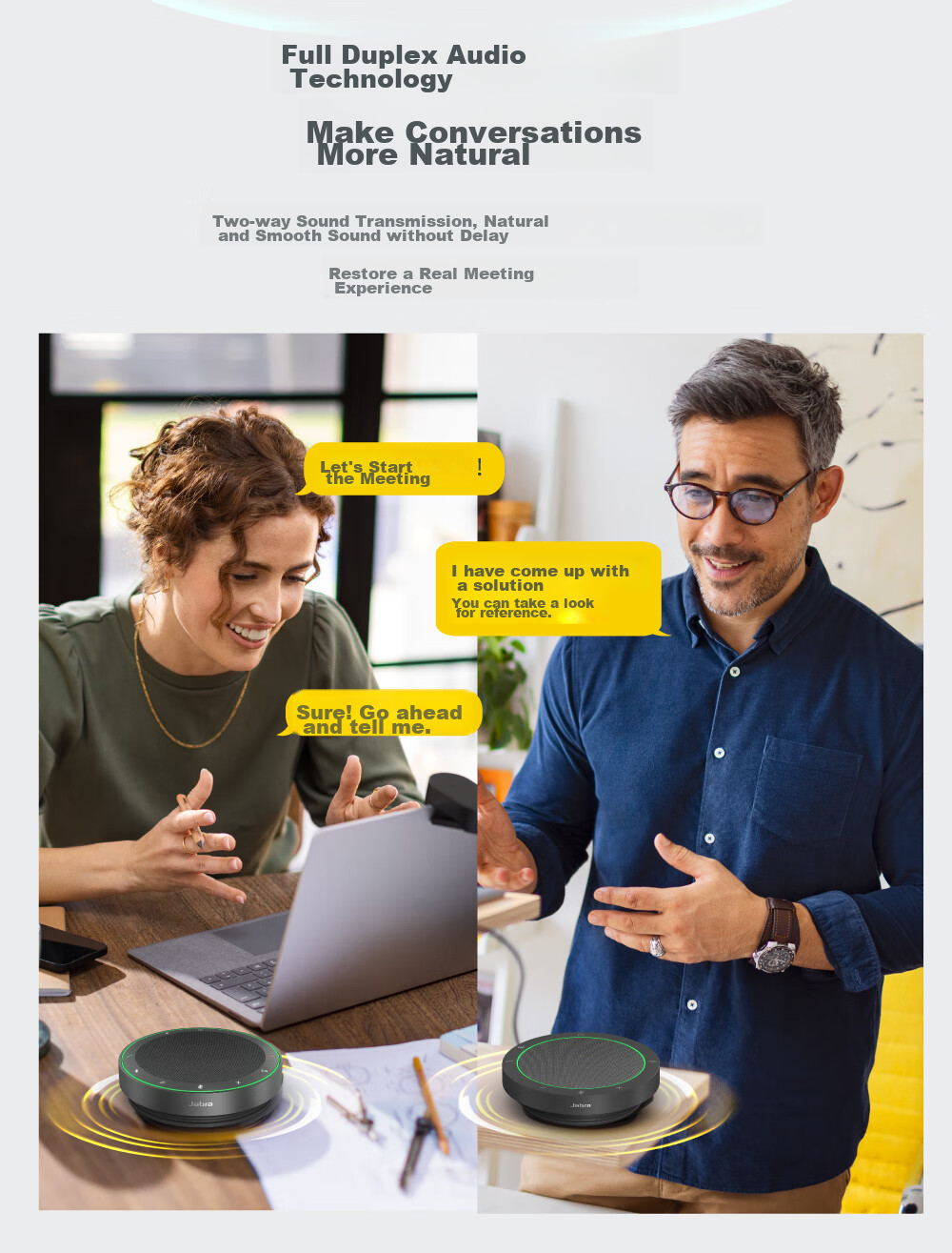 Jabra Video Conference Wireless Bluetooth Omnidirectional Microphone Speaker with Noise Reduction, 360-Degree Amplification And Sound Pickup, Speak2 75 MS (Suitable for Small Meetings) 8