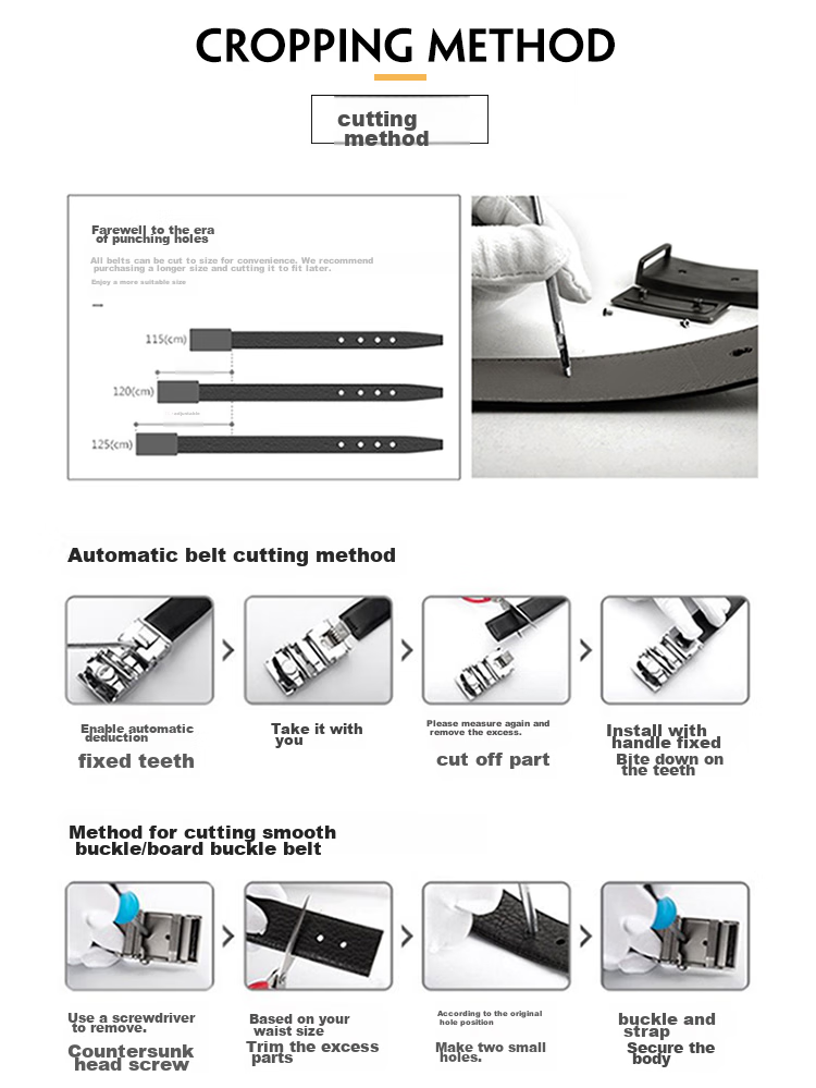 CROCODILE [Double Bone Crocodile Skin] Belt Gift Box, Men's Cowhide Business Inner Wear Automatic Buckle Waistband, Birthday Gift D261 18