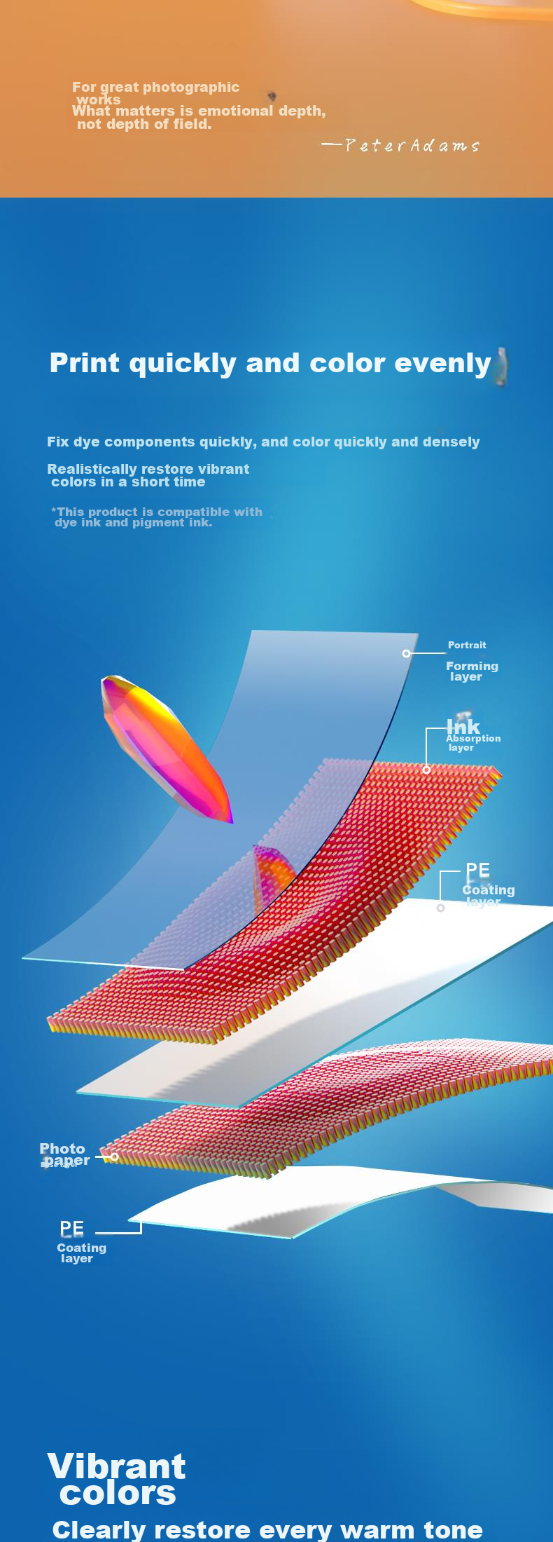 Deli 7-Inch 230g High Gloss Photo Paper, Color Inkjet Printing Paper, High Gloss Photo Paper, 100 Sheets/Box, ZX006 3