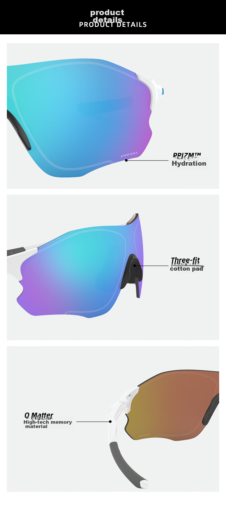 OAKLEY Cycling Glasses, Goggles, Sunglasses, EVZERO BLADES Sports Running Windproof Sunglasses 9454A 3